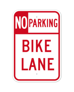 MUTCD No Parking Bike Lane R7-9 Sign