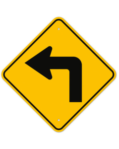 MUTCD Left Turn W1-1L Sign