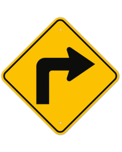MUTCD Right Turn W1-1R Sign