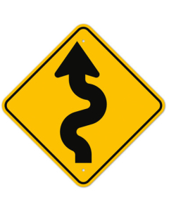 MUTCD Left Winding Road W1-5L Sign