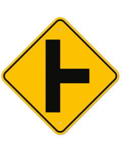 MUTCD Right Side Road W2-2 Sign