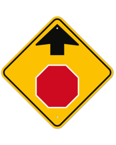MUTCD Stop Ahead W3-1 Sign