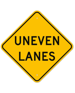 MUTCD Uneven Lanes W8-11 Sign