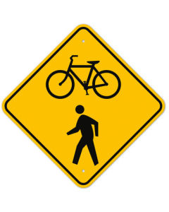 MUTCD Pedestrian And Bike Crossing W11-15 Sign