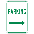 Parking Sign With Right Arrow Sign
