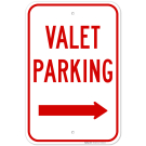Valet Parking With Right Arrow Sign