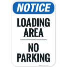 Loading Area No Parking Sign