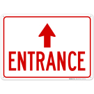 Entrance Up Arrow Sign