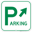 Parking Sign with Arrow