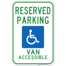Michigan Handicap Parking Sign, Reserved Parking Van Accessible Sign