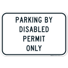 Florida Handicap Parking Sign, Parking By Disabled Permit Only Sign