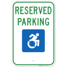 New York Handicap Parking Sign, Reserved Parking With ISA Icon Sign