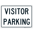 Visitor Parking Black Sign