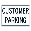 Customer Parking Black Sign, Board
