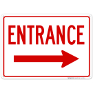 Right Arrow Entrance Sign