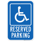 Reserved Handicapped Parking Sign
