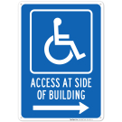 Access At Side Of Building Right Sign
