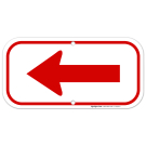 Left Side Red Arrow Sign