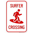 Surfer Crossing Sign