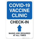 Covid-19 Vaccine Clinic Sign, Covid Vaccine Sign, (SI-6401)