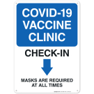 Covid-19 Vaccine Clinic Sign, Covid Vaccine Sign, (SI-6402)