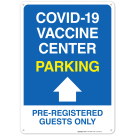 Covid-19 Vaccine Center Parking Sign, Covid Vaccine Sign