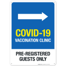 Covid-19 Vaccination Clinic Sign, Covid Vaccine Sign, (SI-6444)