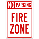 No Parking Fire Zone Sign
