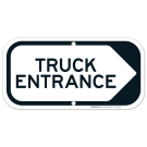 Truck Entrance Right Arrow Sign