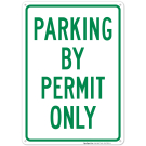 Parking By Permit Only Sign