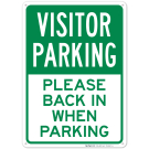 Please BackIn When Parking Sign