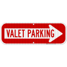 Valet Parking Right Arrow Sign