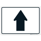 Straight Thru Up Arrow Sign