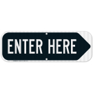 Enter Here Right Arrow Sign