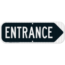 Entrance Black Right Arrow Sign