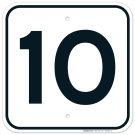 Parking Lot Number 10 Sign