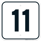 Parking Lot Number 11 Sign