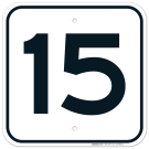 Parking Lot Number 15 Sign