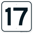 Parking Lot Number 17 Sign