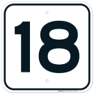Parking Lot Number 18 Sign