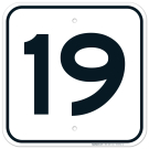 Parking Lot Number 19 Sign