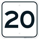 Parking Lot Number 20 Sign
