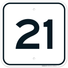 Parking Lot Number 21 Sign