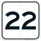 Parking Lot Number 22 Sign