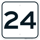Parking Lot Number 24 Sign