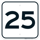 Parking Lot Number 25 Sign