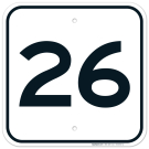 Parking Lot Number 26 Sign