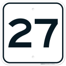 Parking Lot Number 27 Sign
