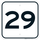 Parking Lot Number 29 Sign