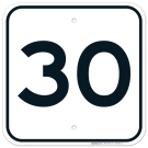Parking Lot Number 30 Sign